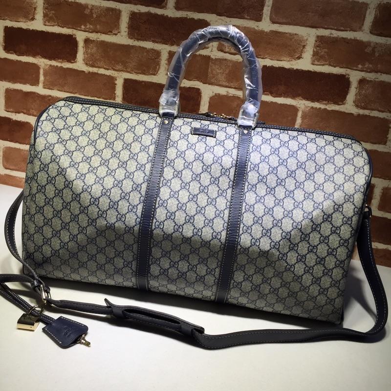 Gucci Perfect Quality cream-navy blue duffel bag  GC06BM147