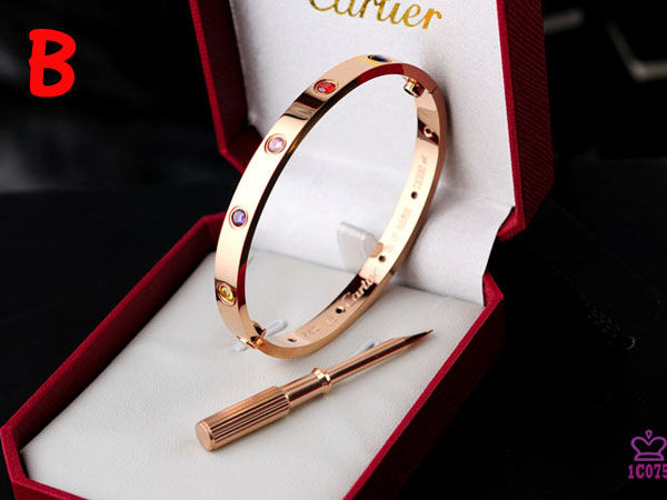 High Quality Cartier Love Bracelet Rose Gold With Colorful Stones  8AE97E2DD15A