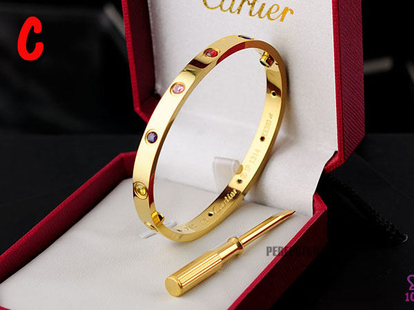 High Quality Cartier Love Bracelet Gold With Colorful Stones  6A479F9794B9