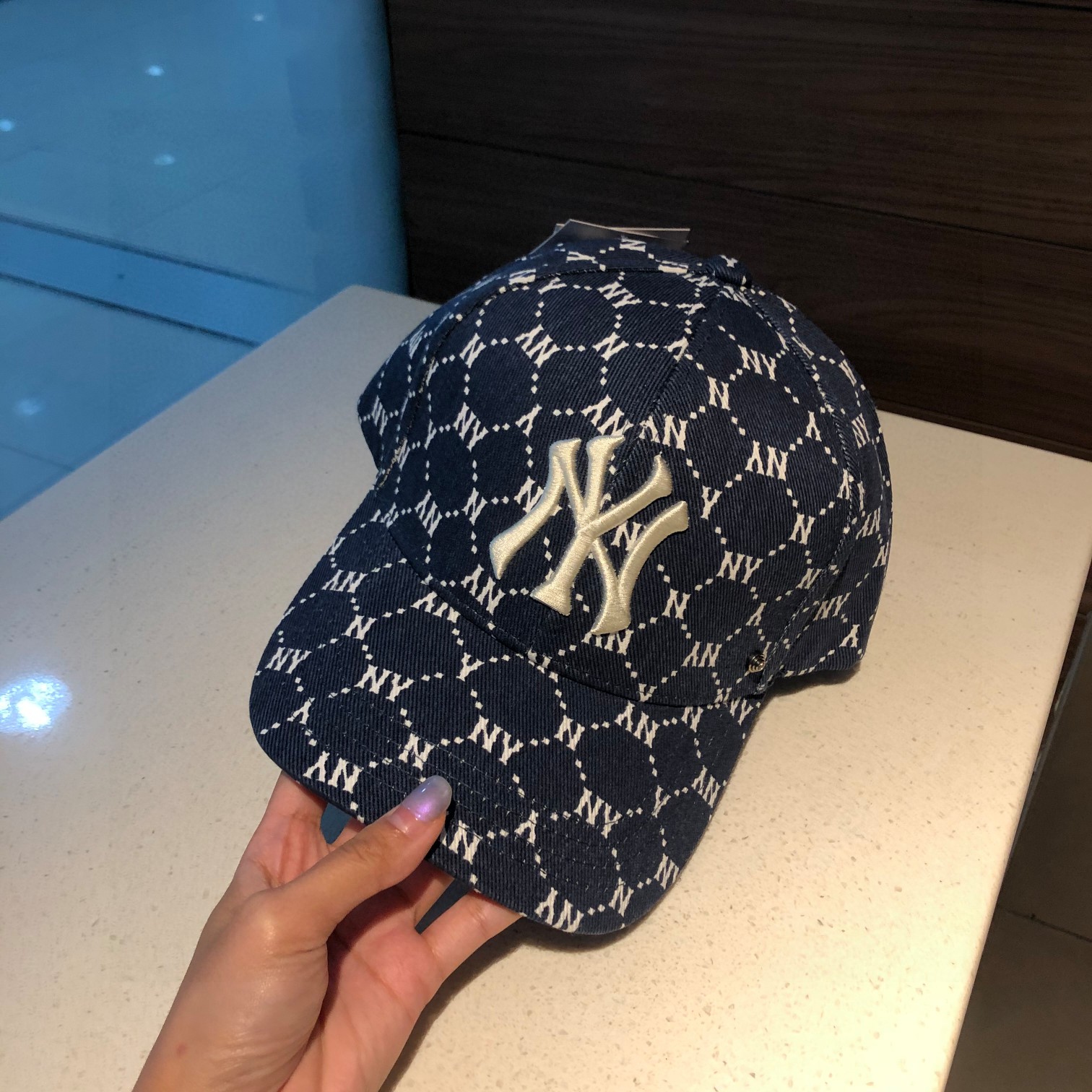 NY Hat in Royal blue