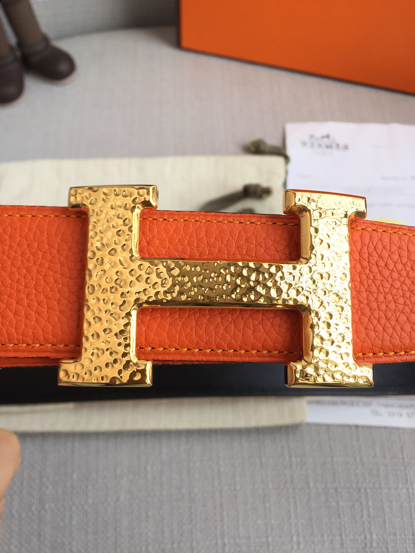 Hermes Belt in Orange