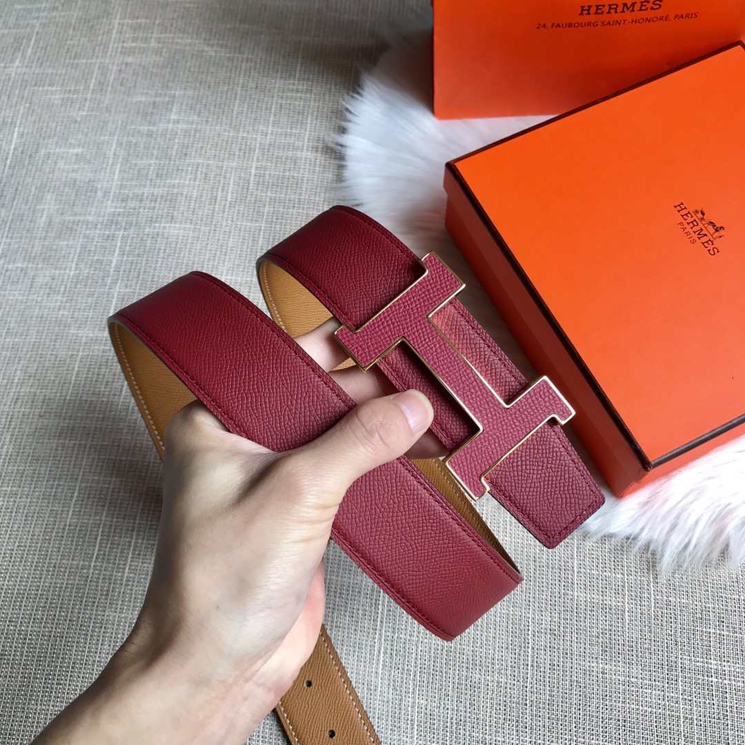 Hermes Belt in claret