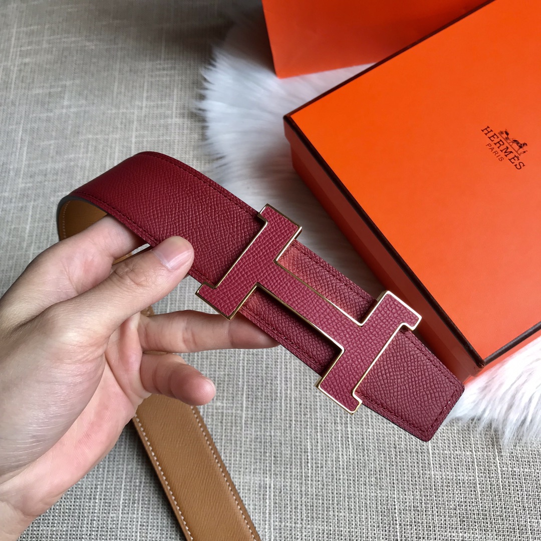 Hermes Belt in claret