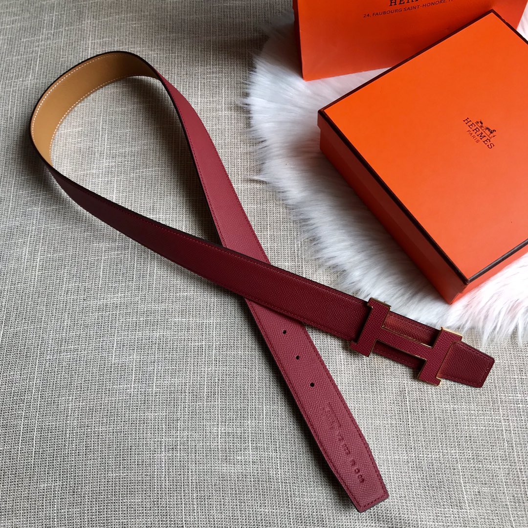 Hermes Belt in claret