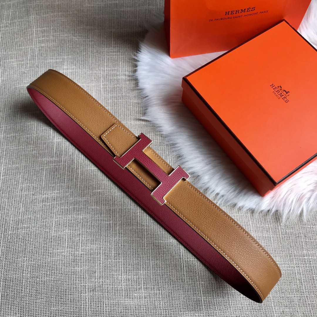 Hermes Belt in claret