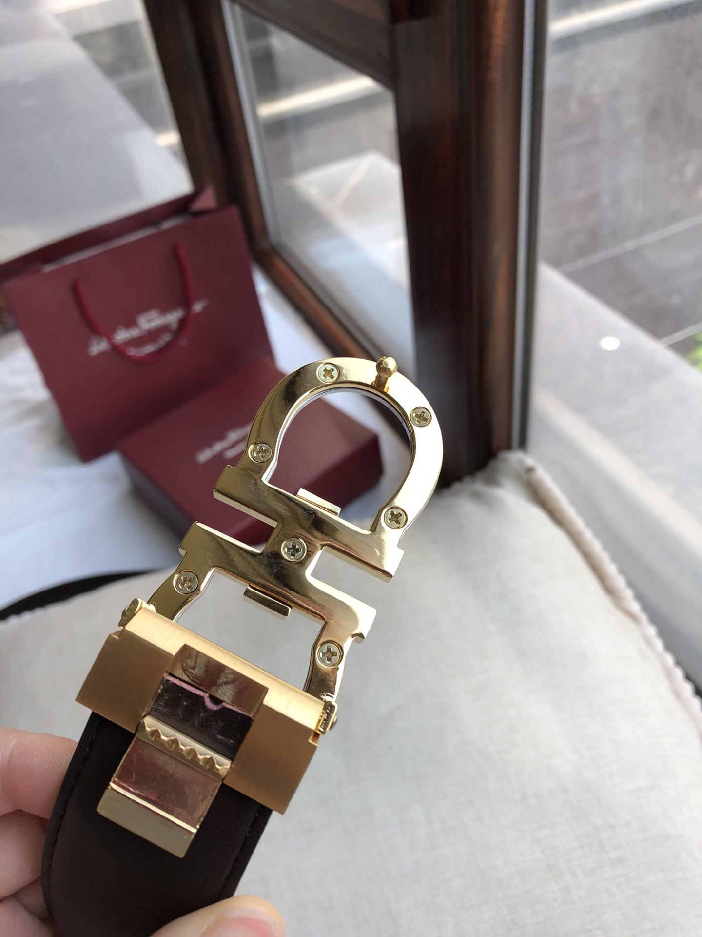 Ferragamo Gold silver buckle belt ASS02118