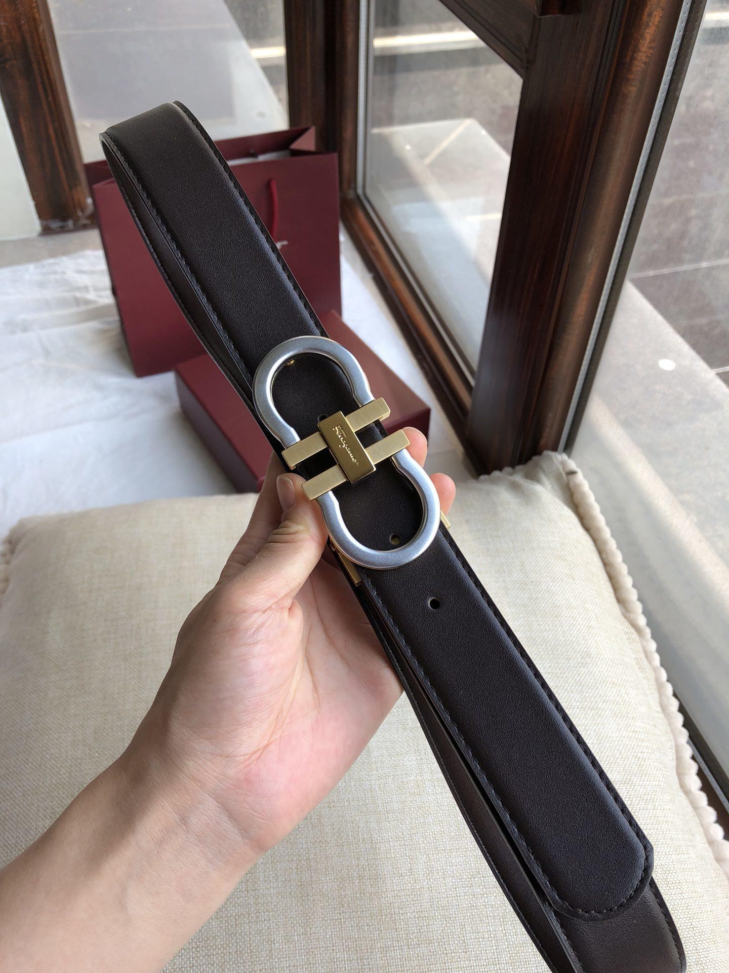 Ferragamo Gold silver buckle belt ASS02118