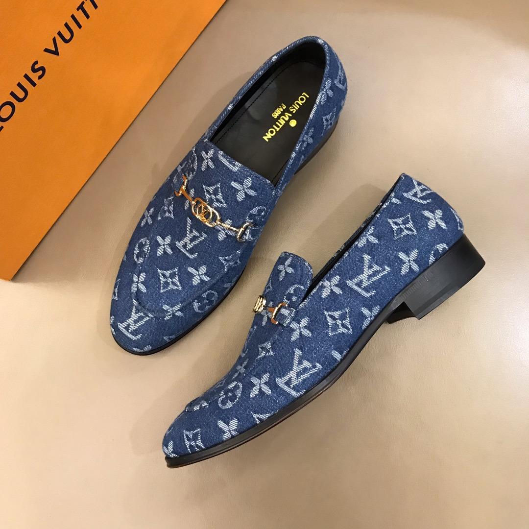 lv Montaigne Cowboy Loafers With Golden Buckle MS02802