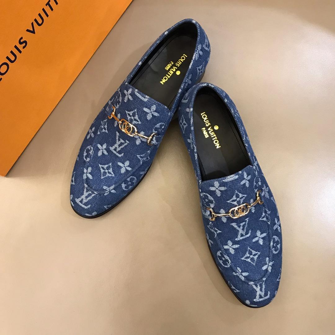 lv Montaigne Cowboy Loafers With Golden Buckle MS02802