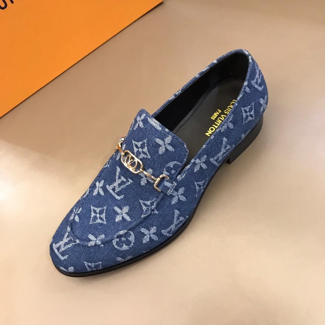 lv Montaigne Cowboy Loafers With Golden Buckle MS02802