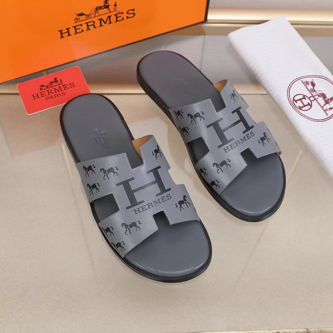 Hermes Slipper Lzmir in Gray