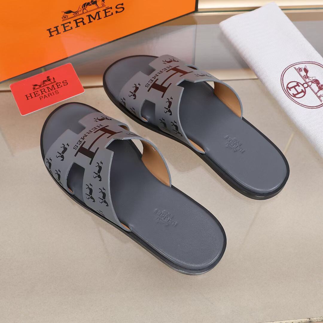 Hermes Slipper Lzmir in Gray