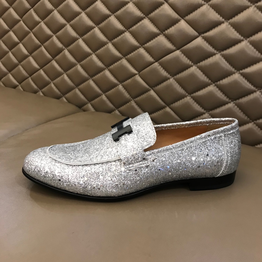 Hermes Loafer Paris in Sliver