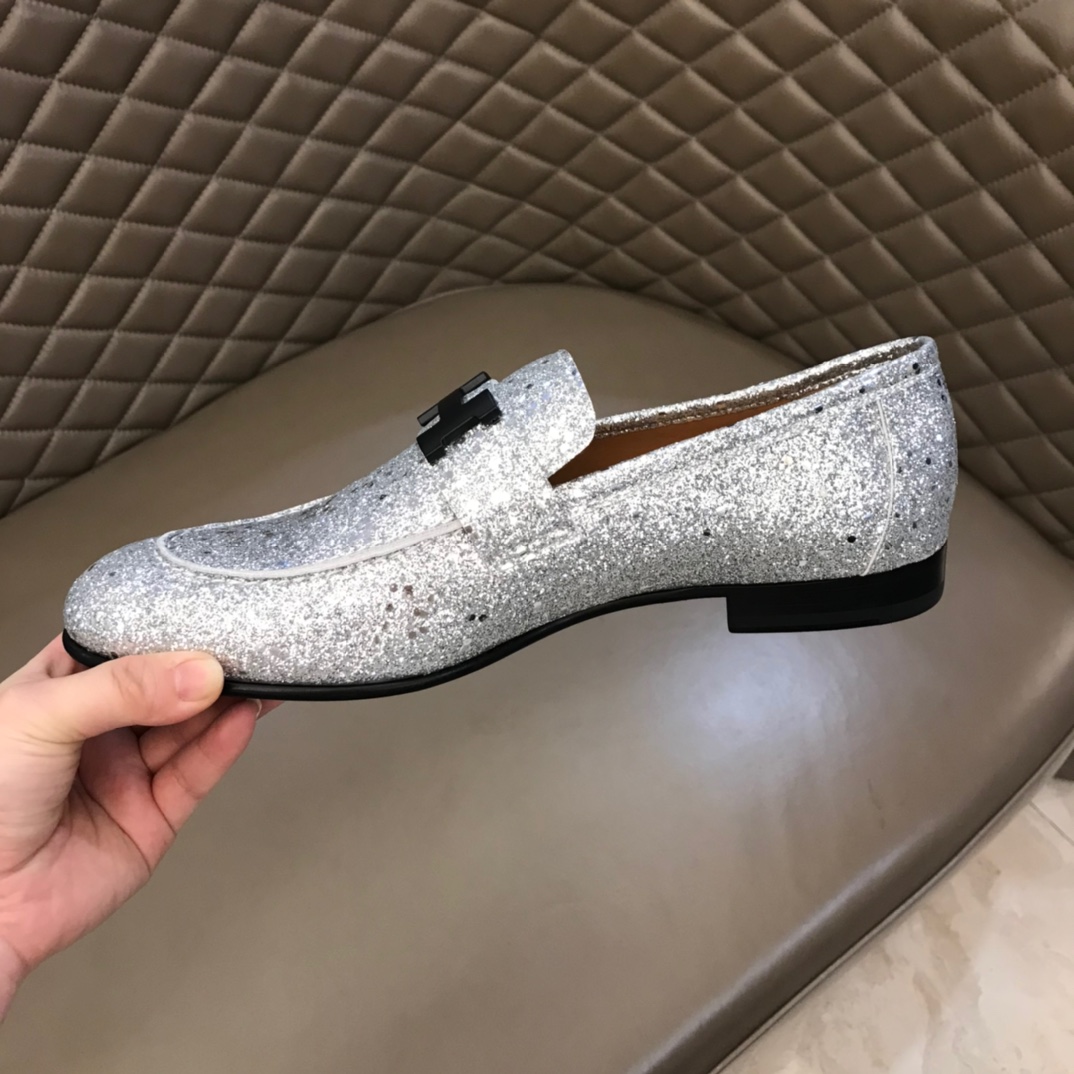 Hermes Loafer Paris in Sliver