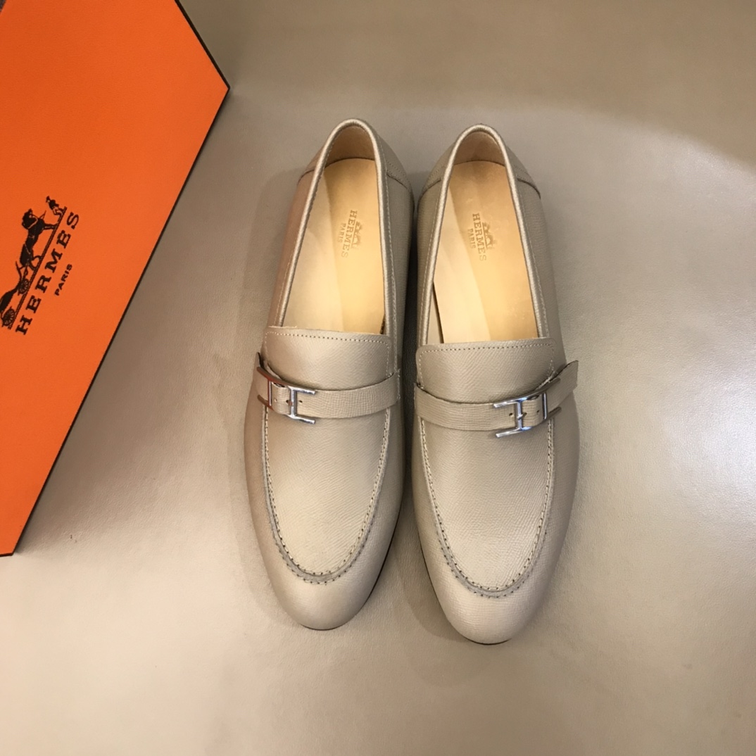 Hermes Loafer Paris in Cream