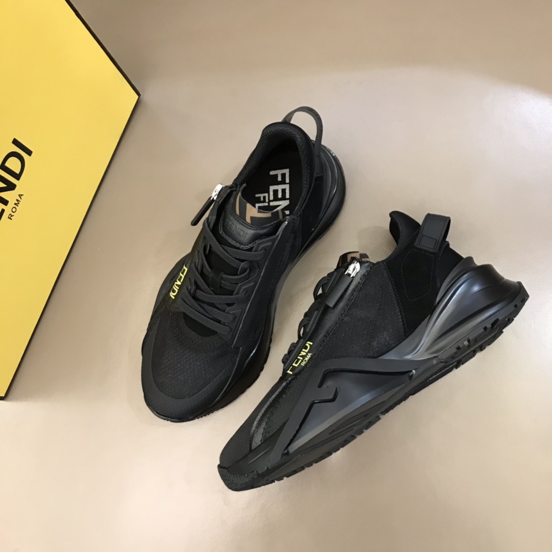 Fendi Sneaker nylon low-tops in Black 