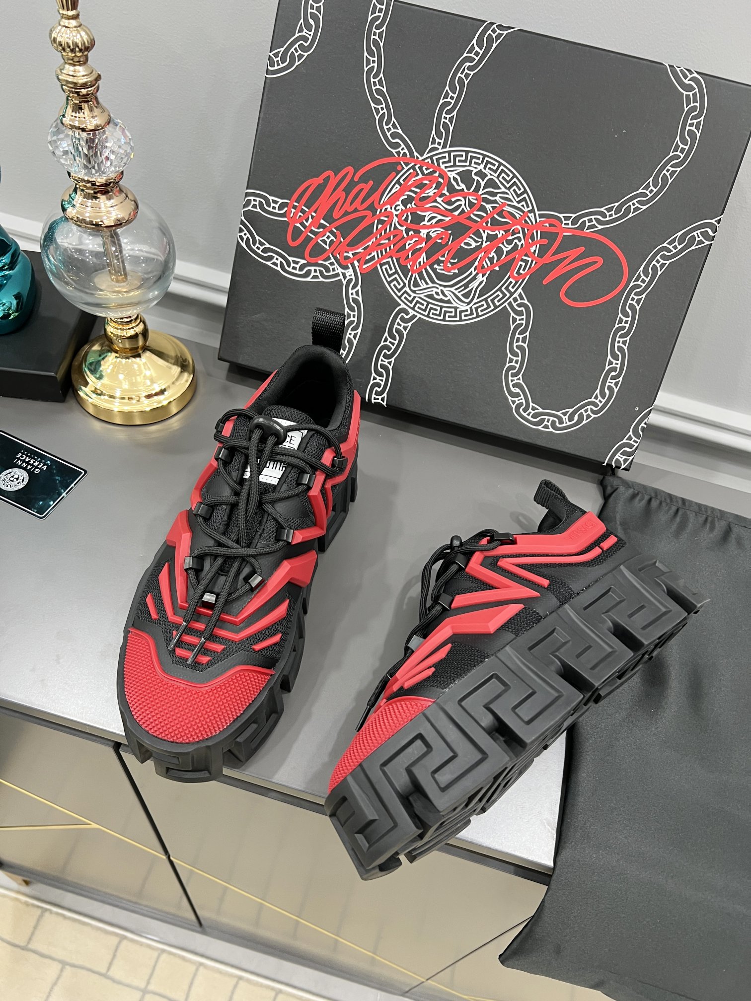 Versace Sneaker Chain Reaction in Red