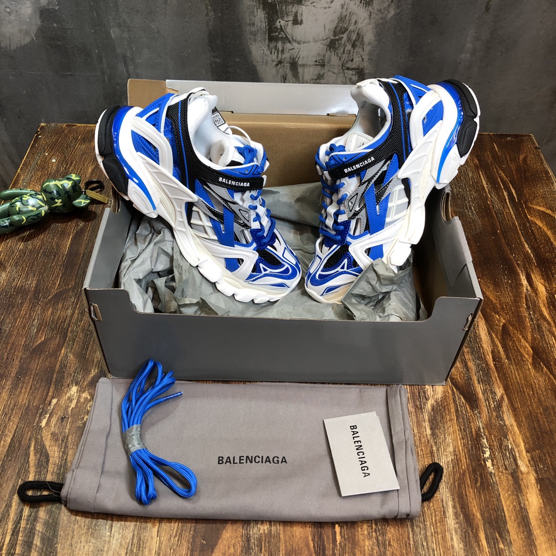 BALENCIAGA Track Trainer LED Sneakers in Blue