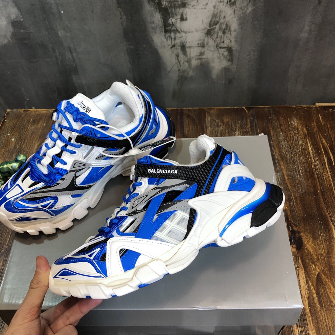 BALENCIAGA Track Trainer LED Sneakers in Blue