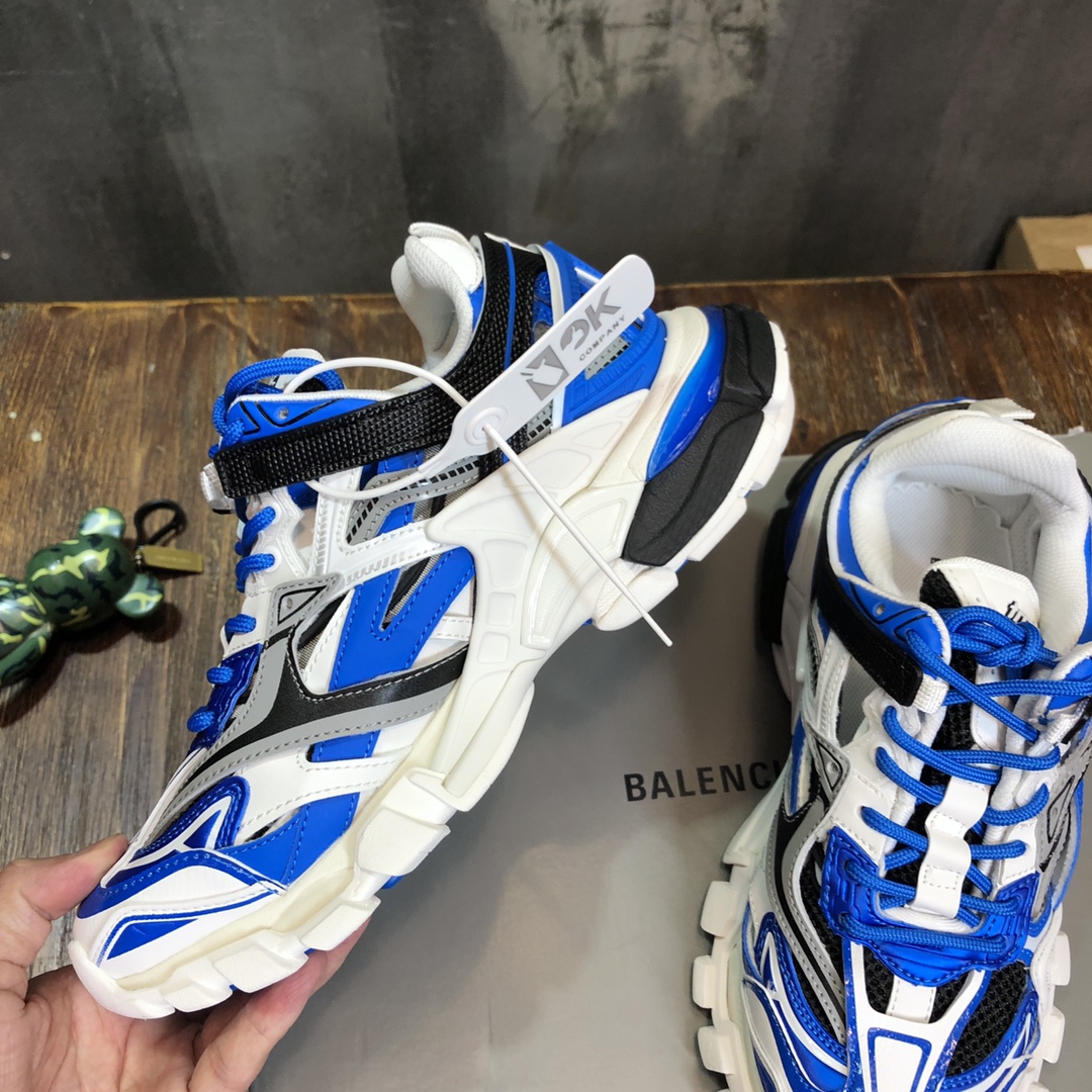 BALENCIAGA Track Trainer LED Sneakers in Blue