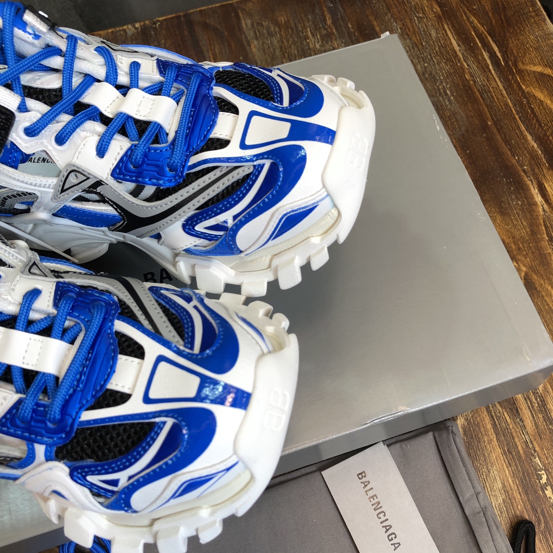 BALENCIAGA Track Trainer LED Sneakers in Blue