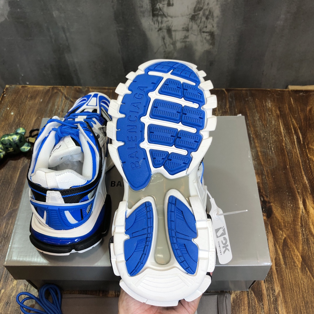 BALENCIAGA Track Trainer LED Sneakers in Blue