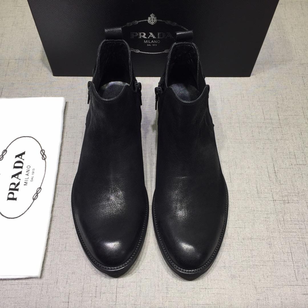 Prada Black Martens Boots MS071186