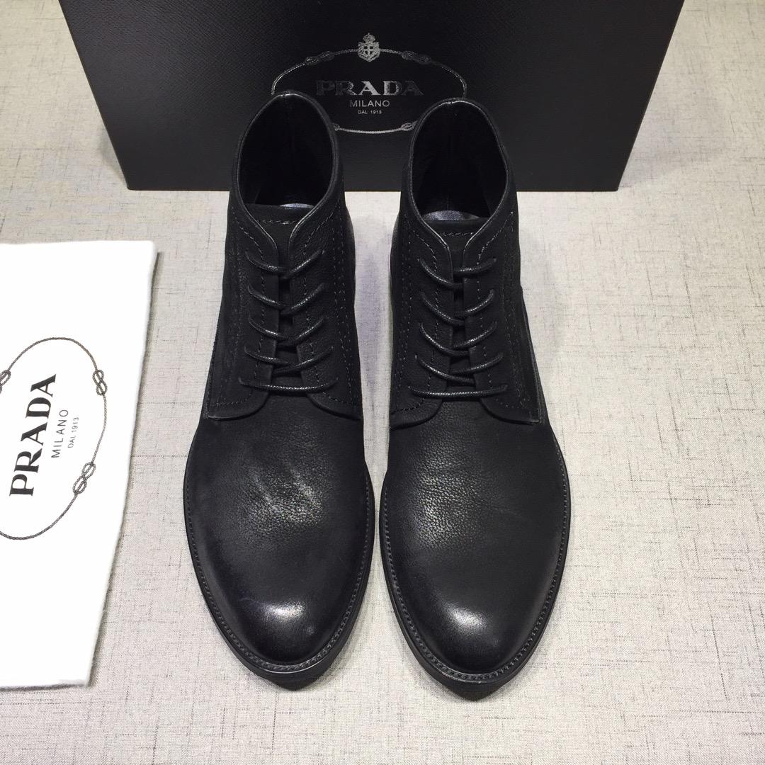 Prada Black Martens Boots MS071184