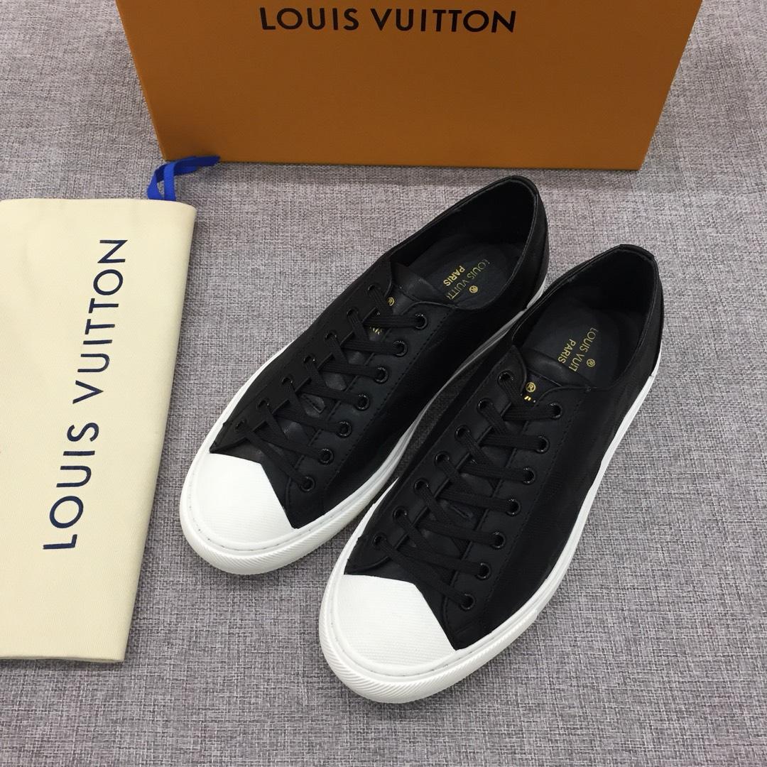 lv Perfect Quality Sneakers Black and white toe with white sole MS071085