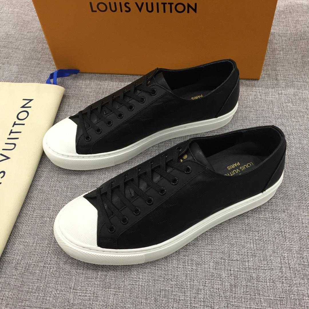 lv Perfect Quality Sneakers Black and white toe with white sole MS071085