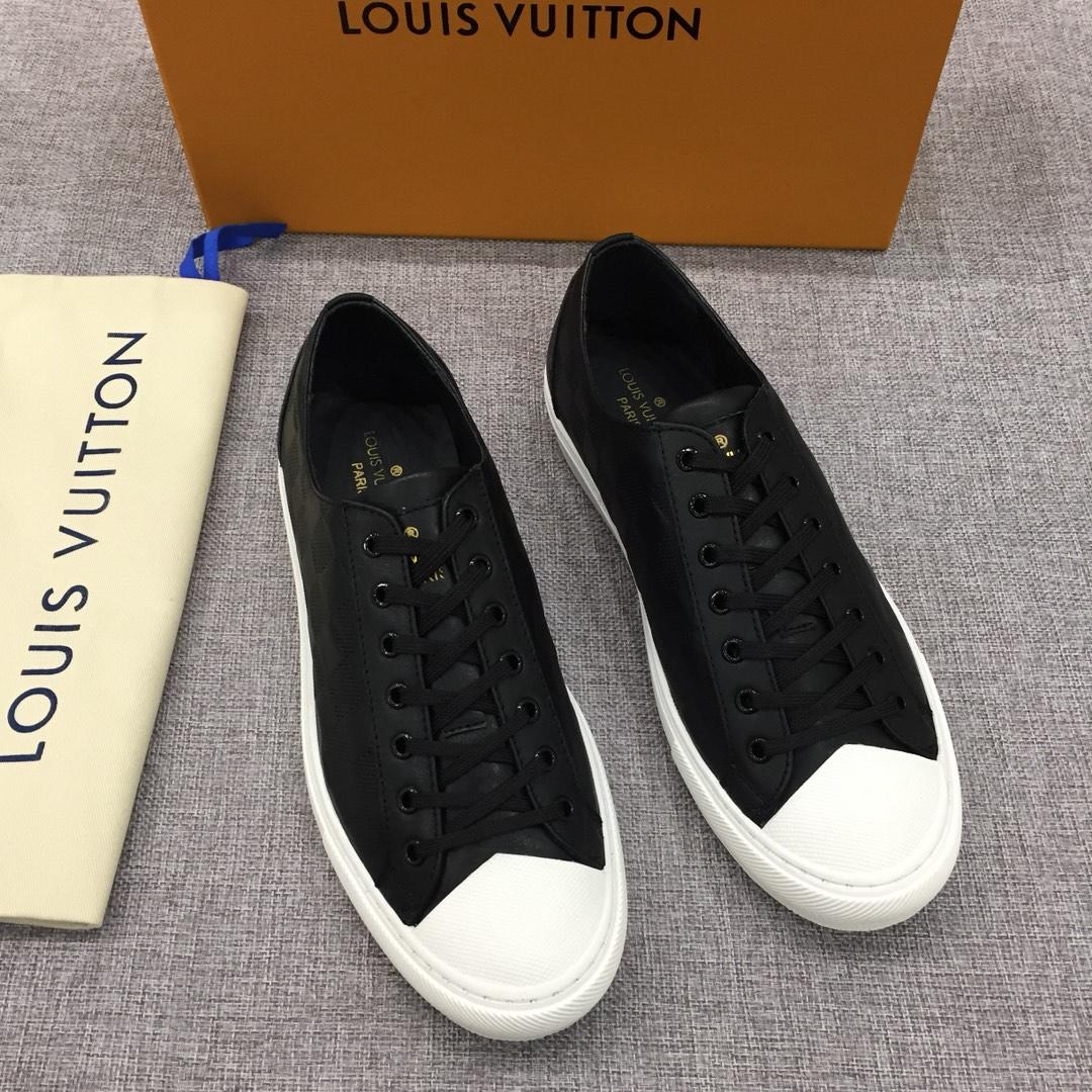 lv Perfect Quality Sneakers Black and white toe with white sole MS071085