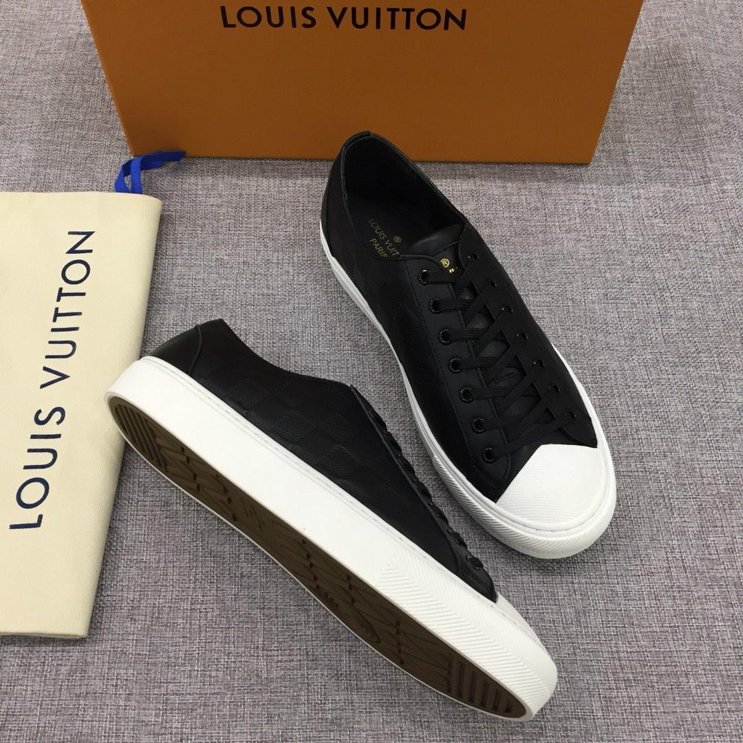 lv Perfect Quality Sneakers Black and white toe with white sole MS071085