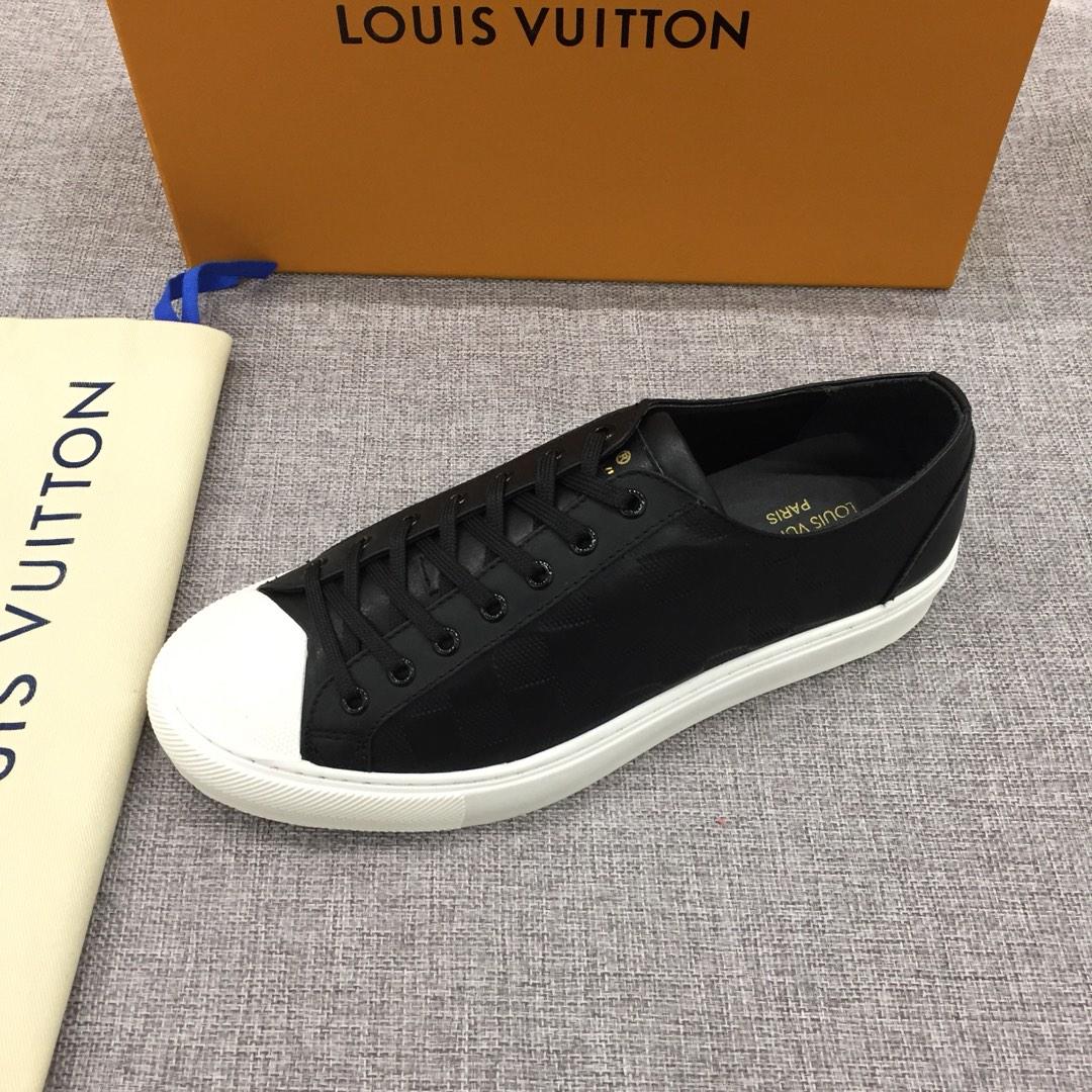 lv Perfect Quality Sneakers Black and white toe with white sole MS071085