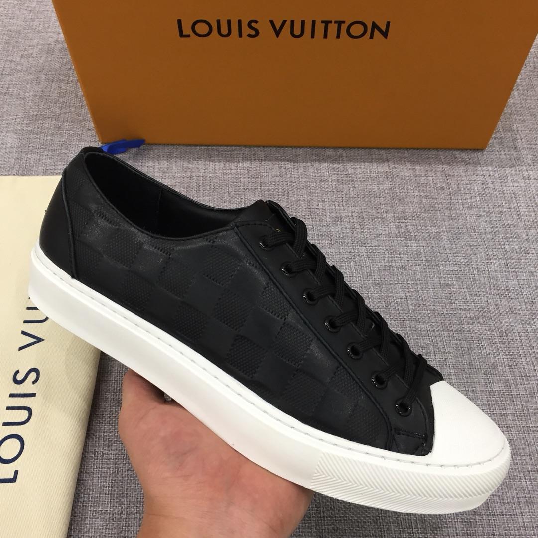 lv Perfect Quality Sneakers Black and white toe with white sole MS071085