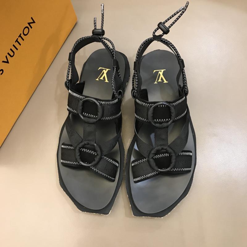 lv Black Sandal With yellow canvas MS02809