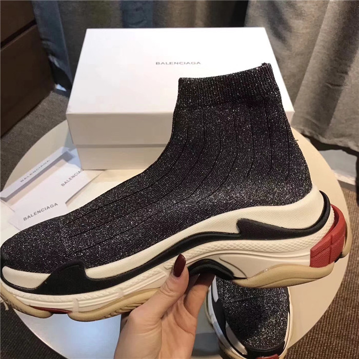 High Quality Balenciaga Custom Speed Trainer X Triple S Sneaker Grey B98730F73D40