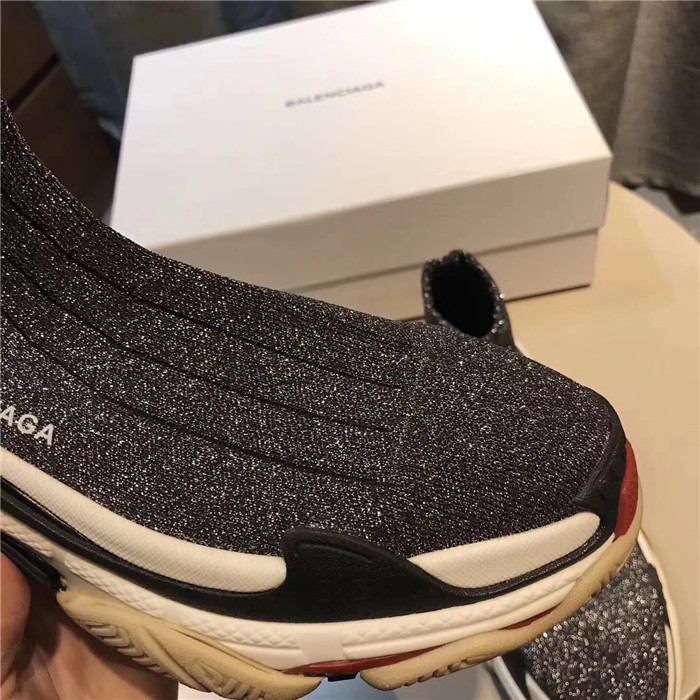 High Quality Balenciaga Custom Speed Trainer X Triple S Sneaker Grey B98730F73D40