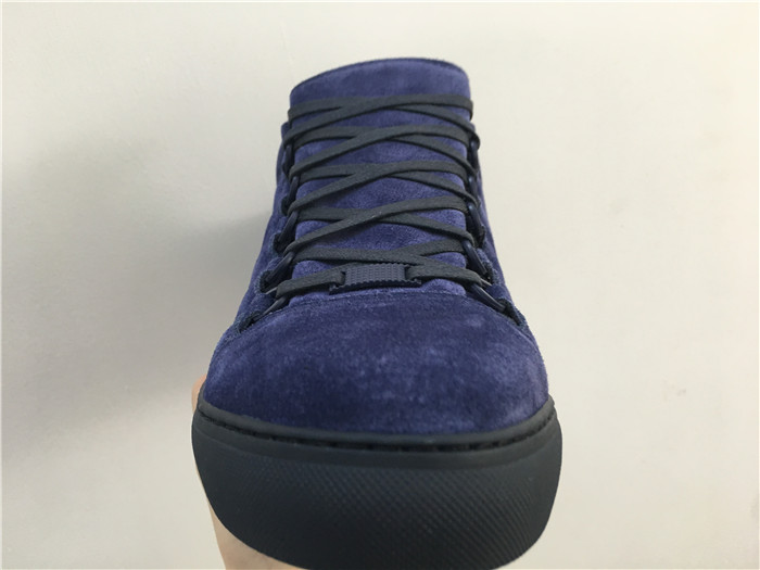 High Quality Balenciaga Arena Suede Navy Low Top Sneakers