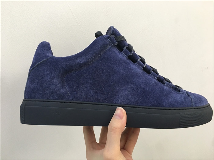 High Quality Balenciaga Arena Suede Navy Low Top Sneakers