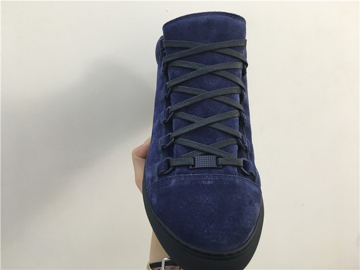 High Quality Balenciaga Arena Suede Navy Low Top Sneakers