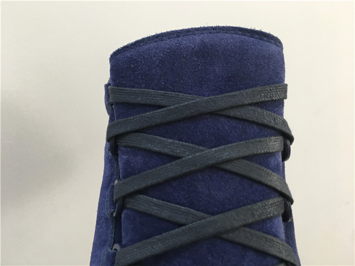 High Quality Balenciaga Arena Suede Navy Low Top Sneakers