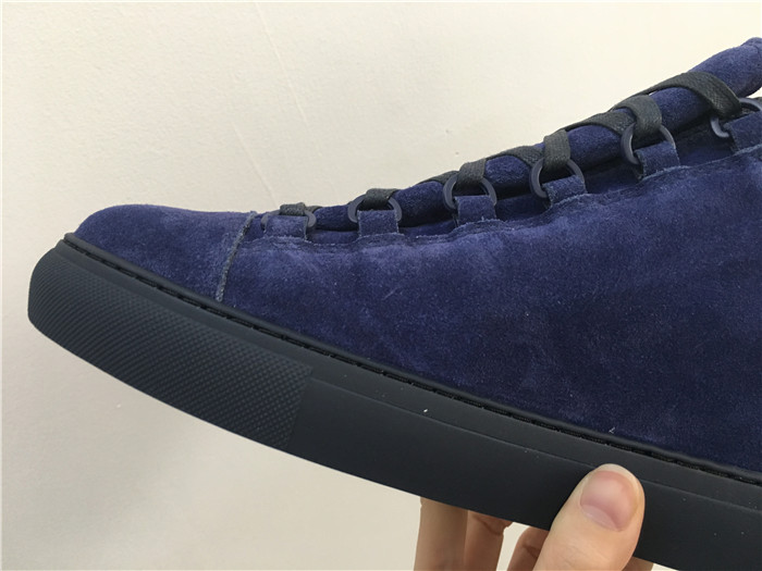 High Quality Balenciaga Arena Suede Navy Low Top Sneakers