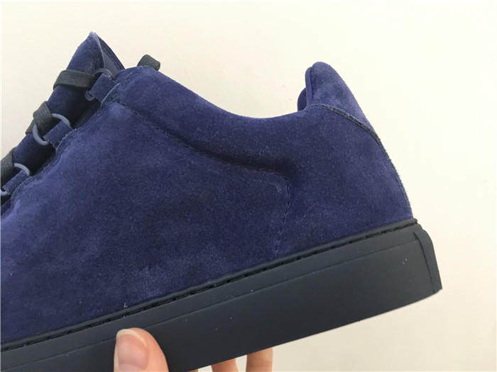 High Quality Balenciaga Arena Suede Navy Low Top Sneakers