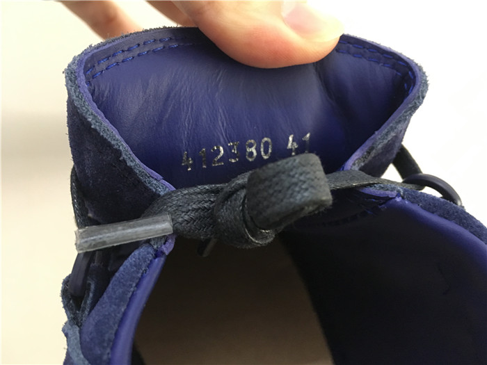 High Quality Balenciaga Arena Suede Navy Low Top Sneakers