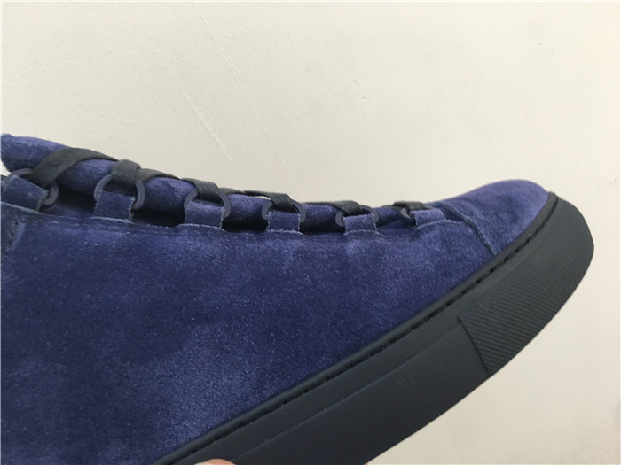 High Quality Balenciaga Arena Suede Navy Low Top Sneakers