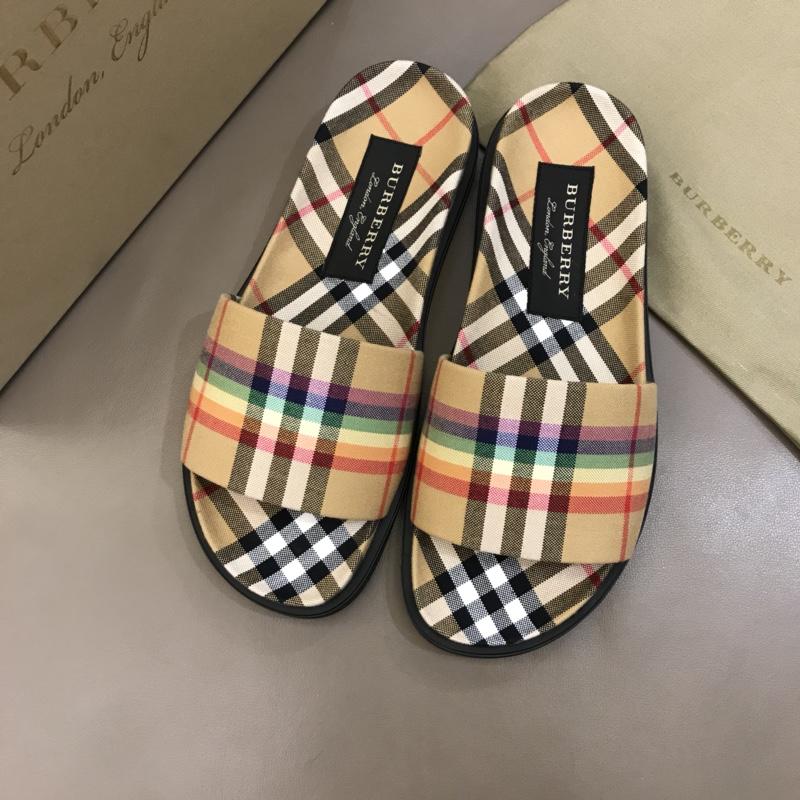 Burberry brown Slippers with colorful rainbow MS02584