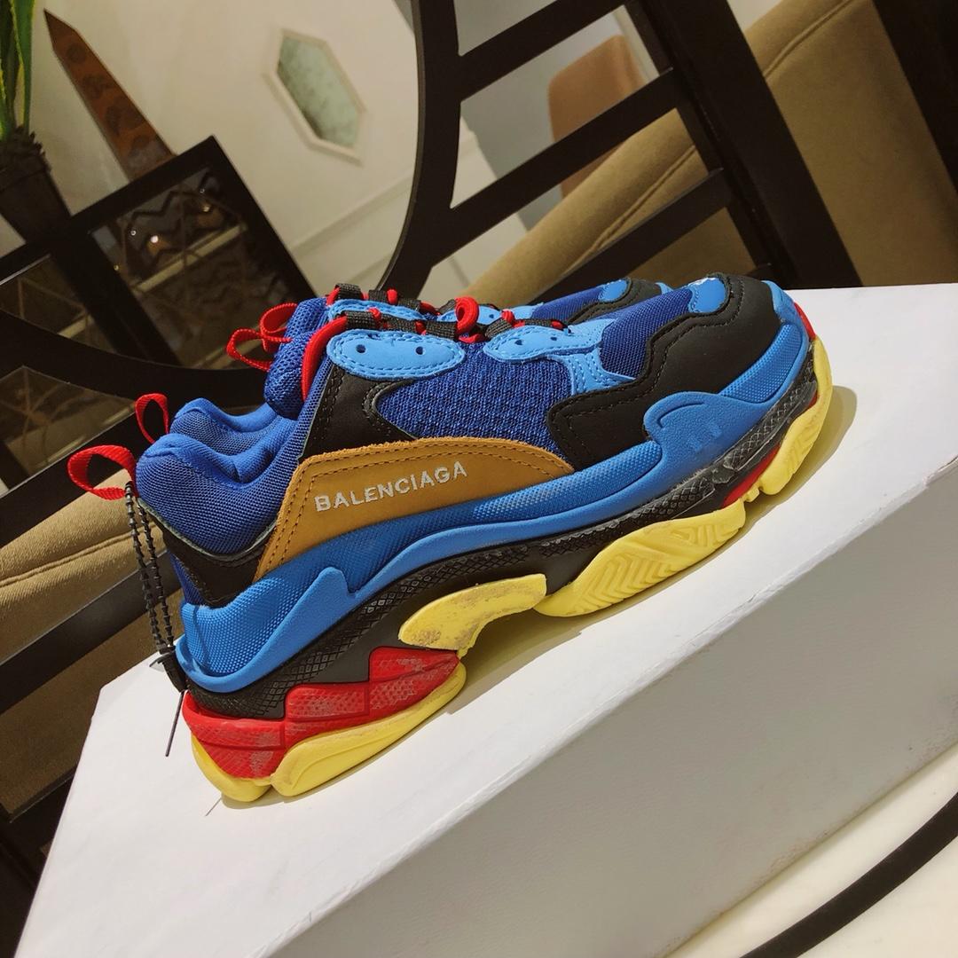 Balenciaga Triple S Blue Orange Black Yellow Red Release Info Perfect Quality Sneakers Sneaker MS09081