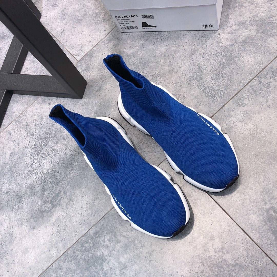 Balenciaga Speed Trainer Blue and white rubber soles WS980018