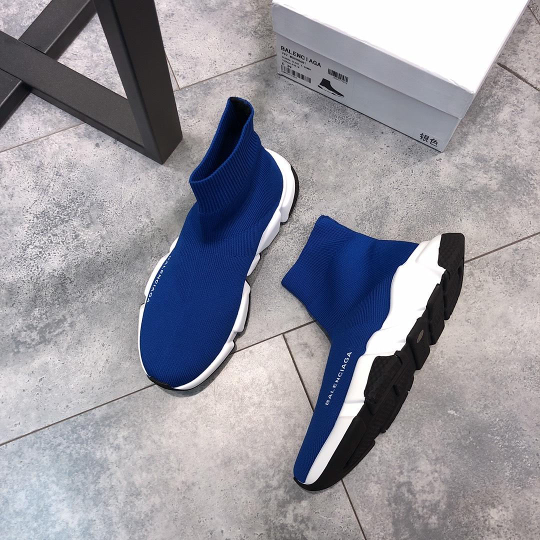 Balenciaga Speed Trainer Blue and white rubber soles WS980018