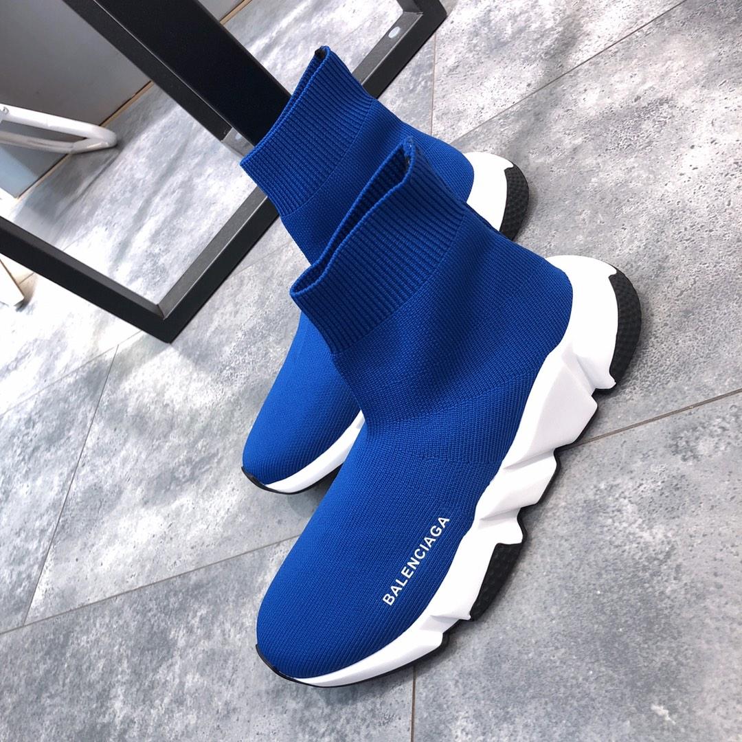 Balenciaga Speed Trainer Blue and white rubber soles WS980018